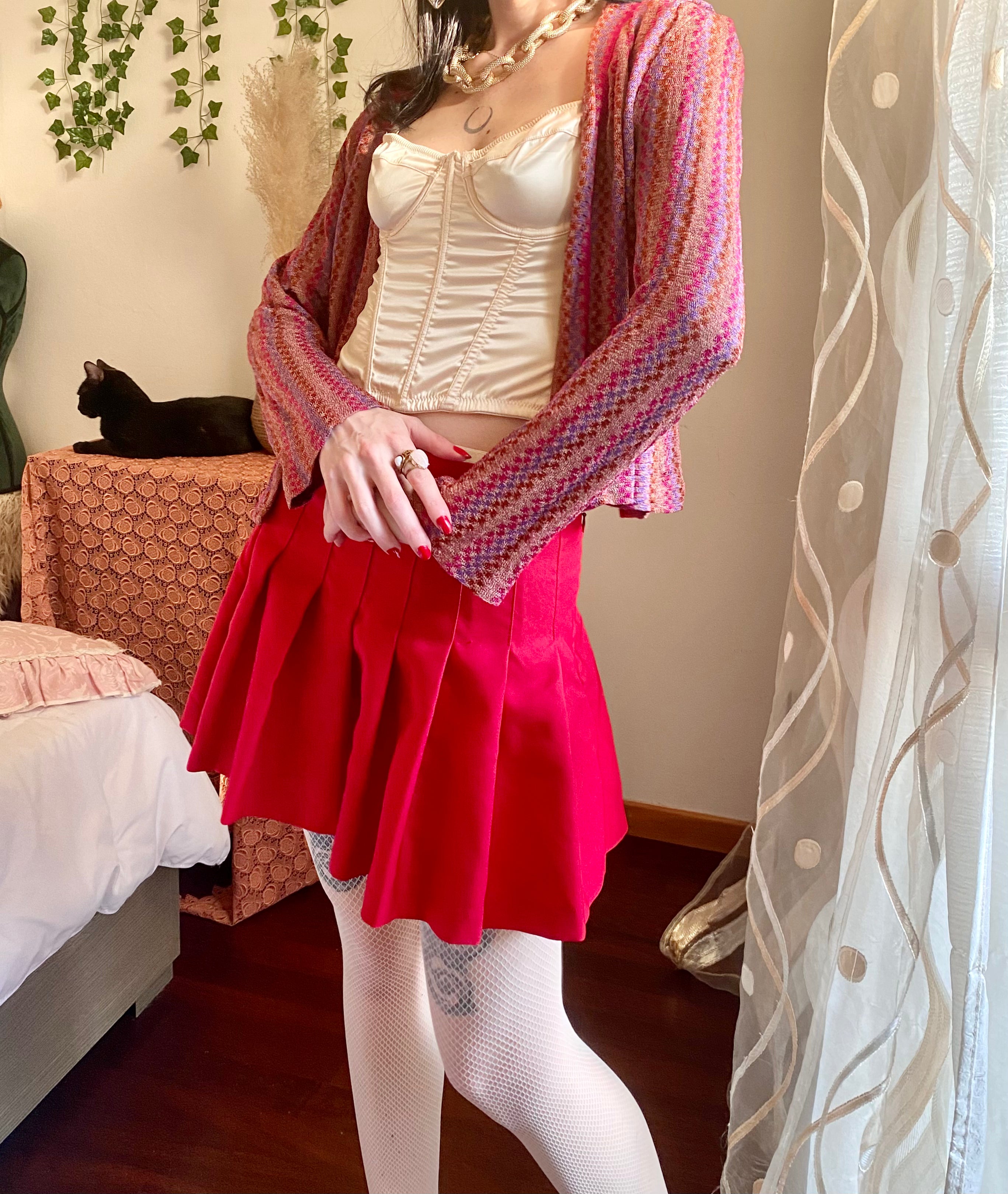 Cardigan a quadretti pastello Gianni Baldini