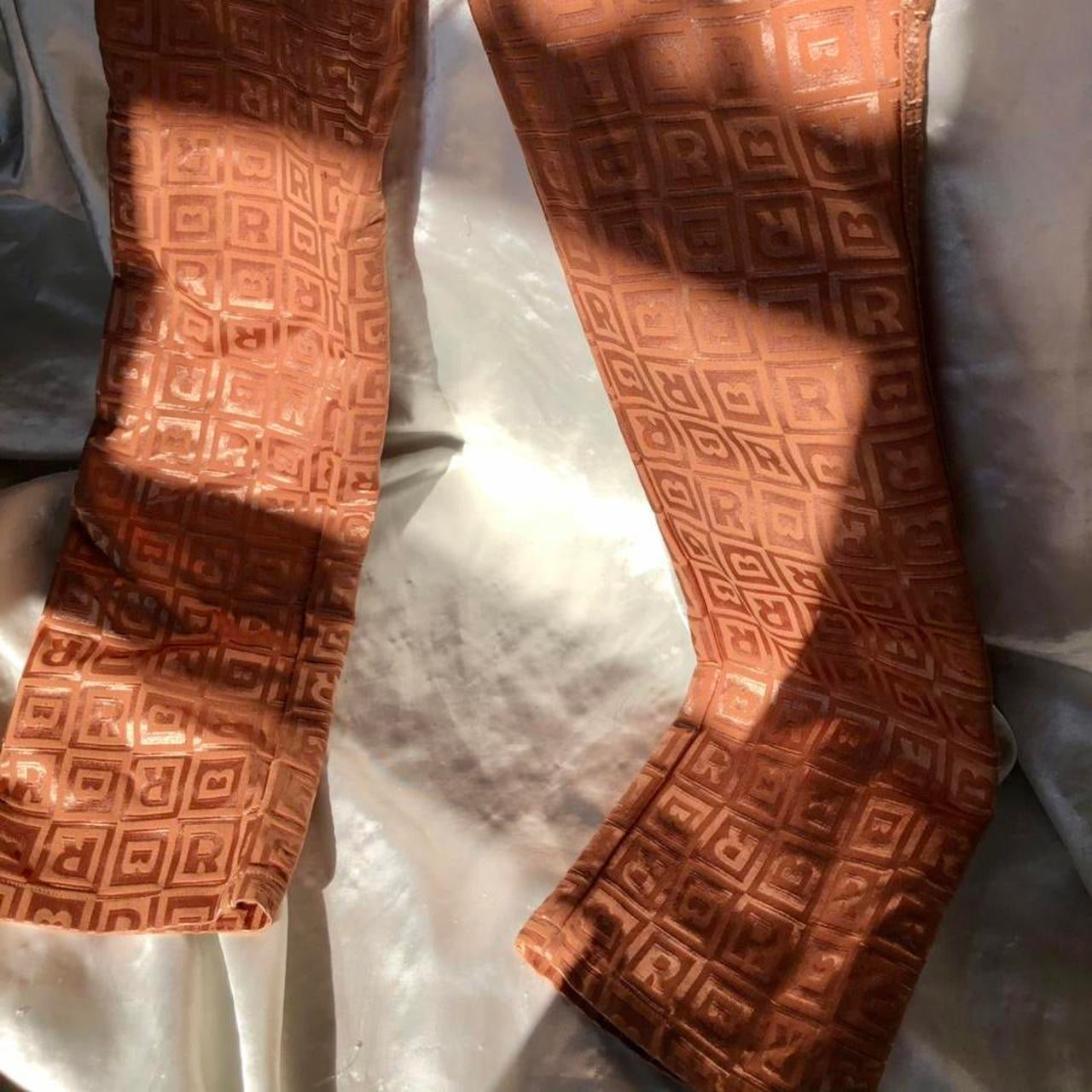 Rocco Barocco pantalone monogram satinato straight