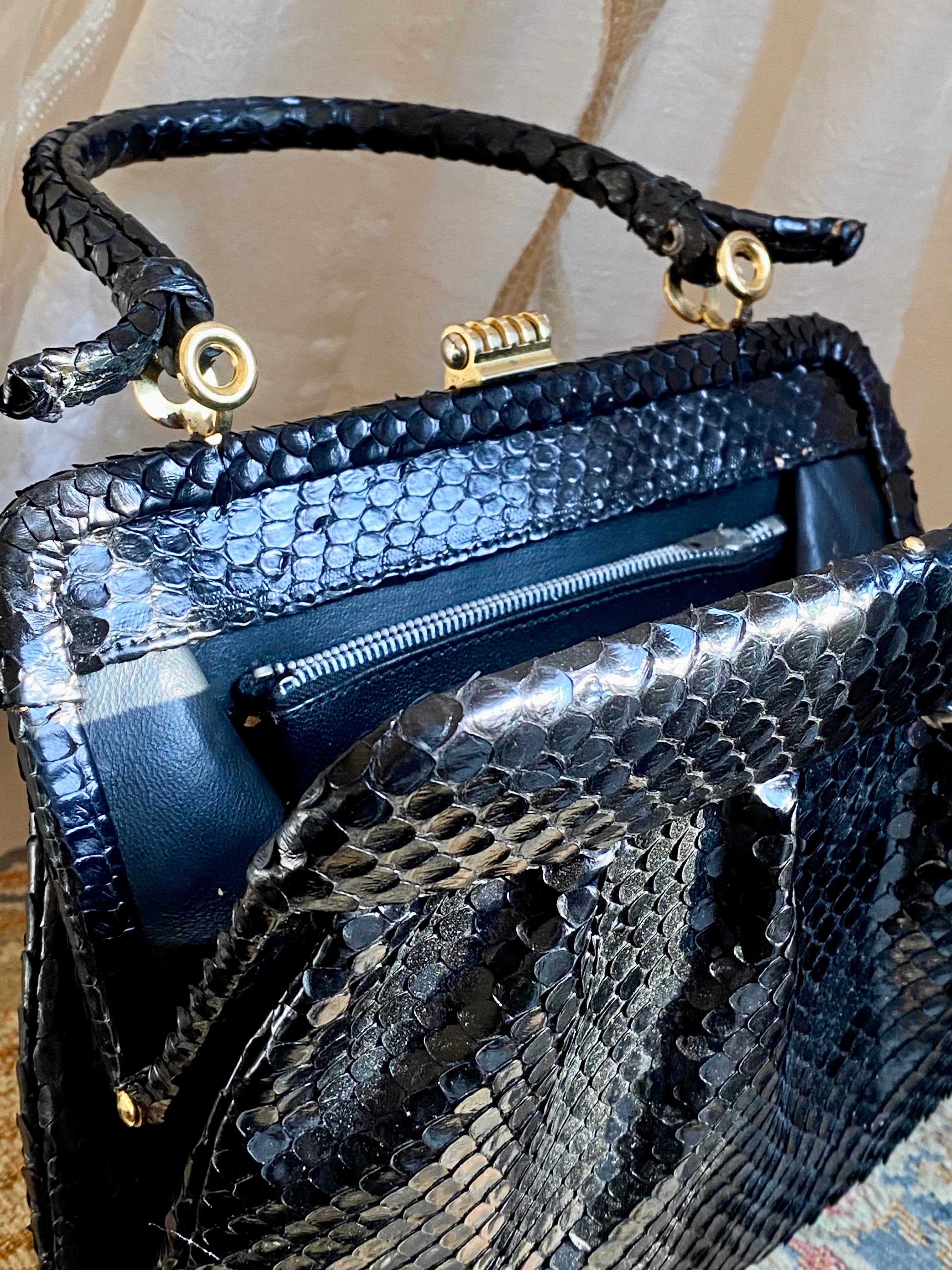 Mini borsetta a mano coccodrillo