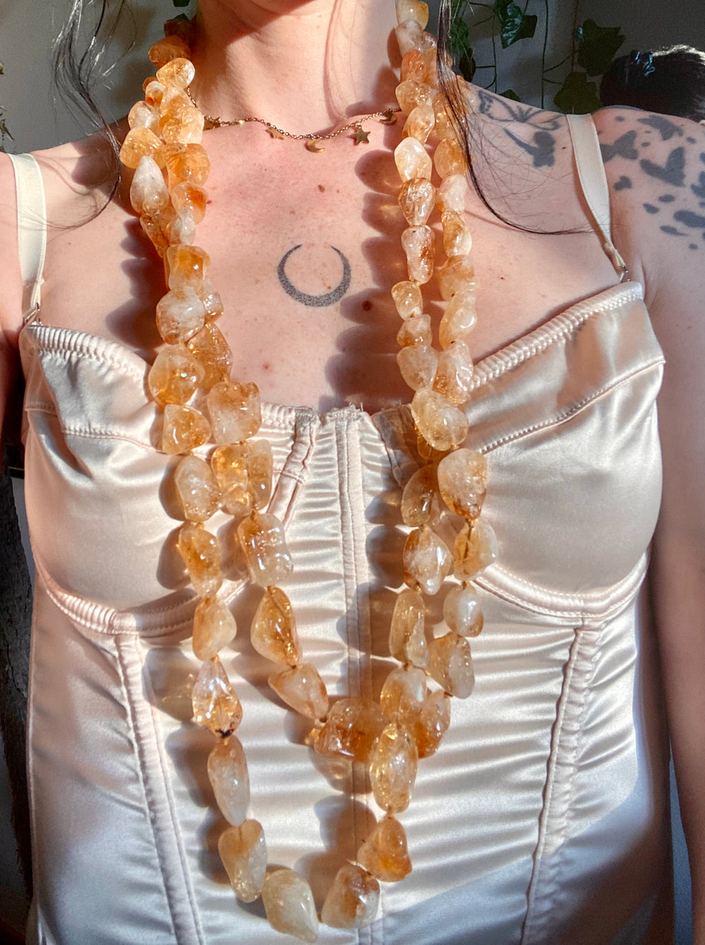 Collana in quarzo citrino