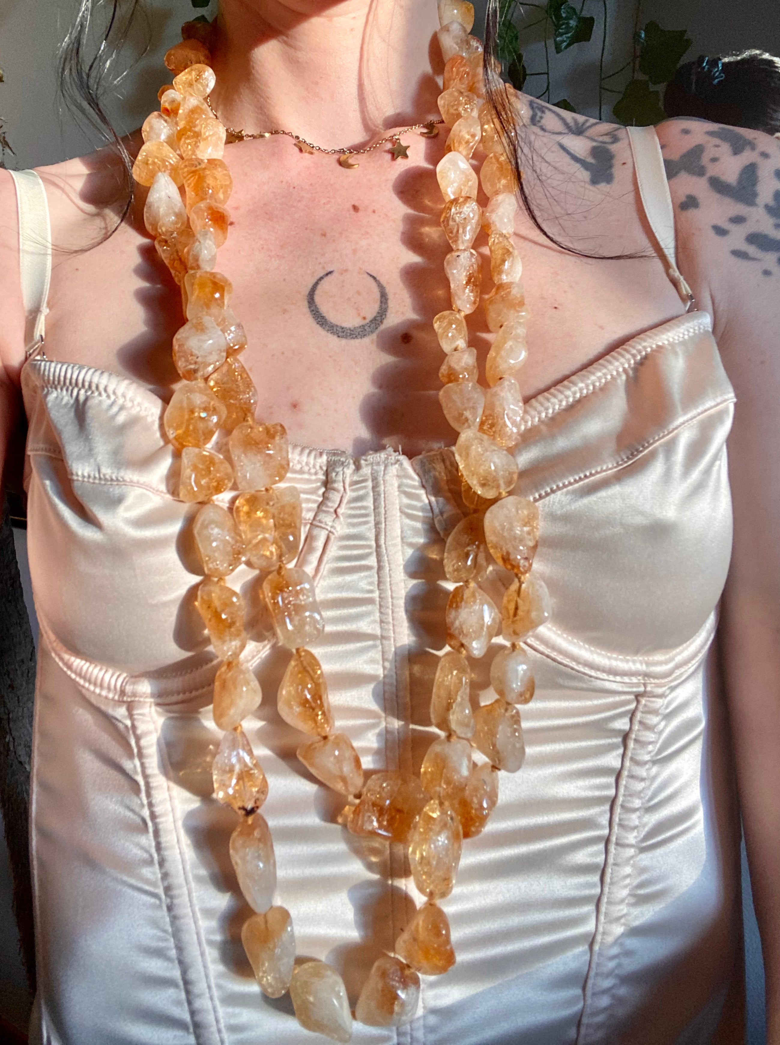 Collana in quarzo citrino