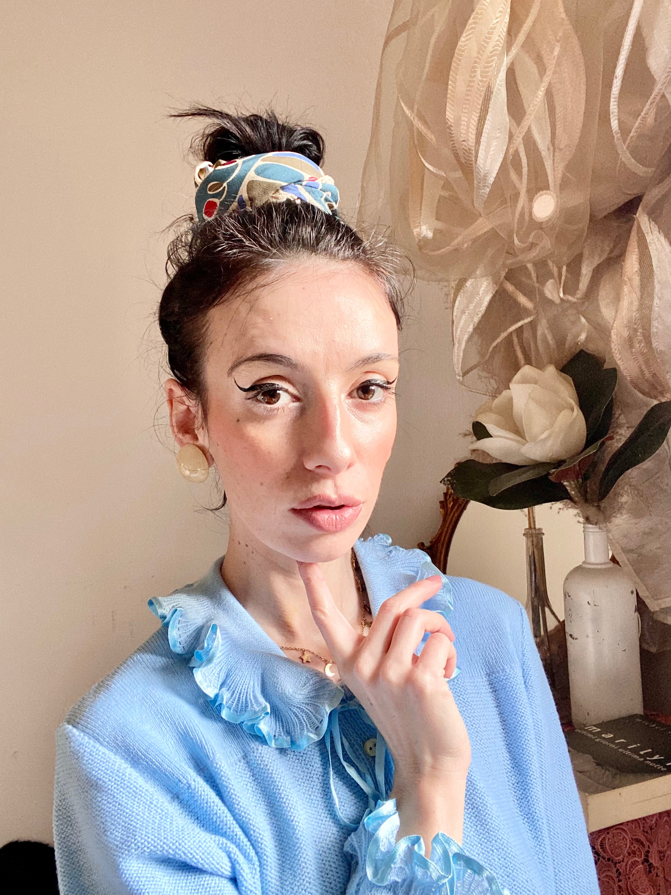 Orecchini in perla a bottone