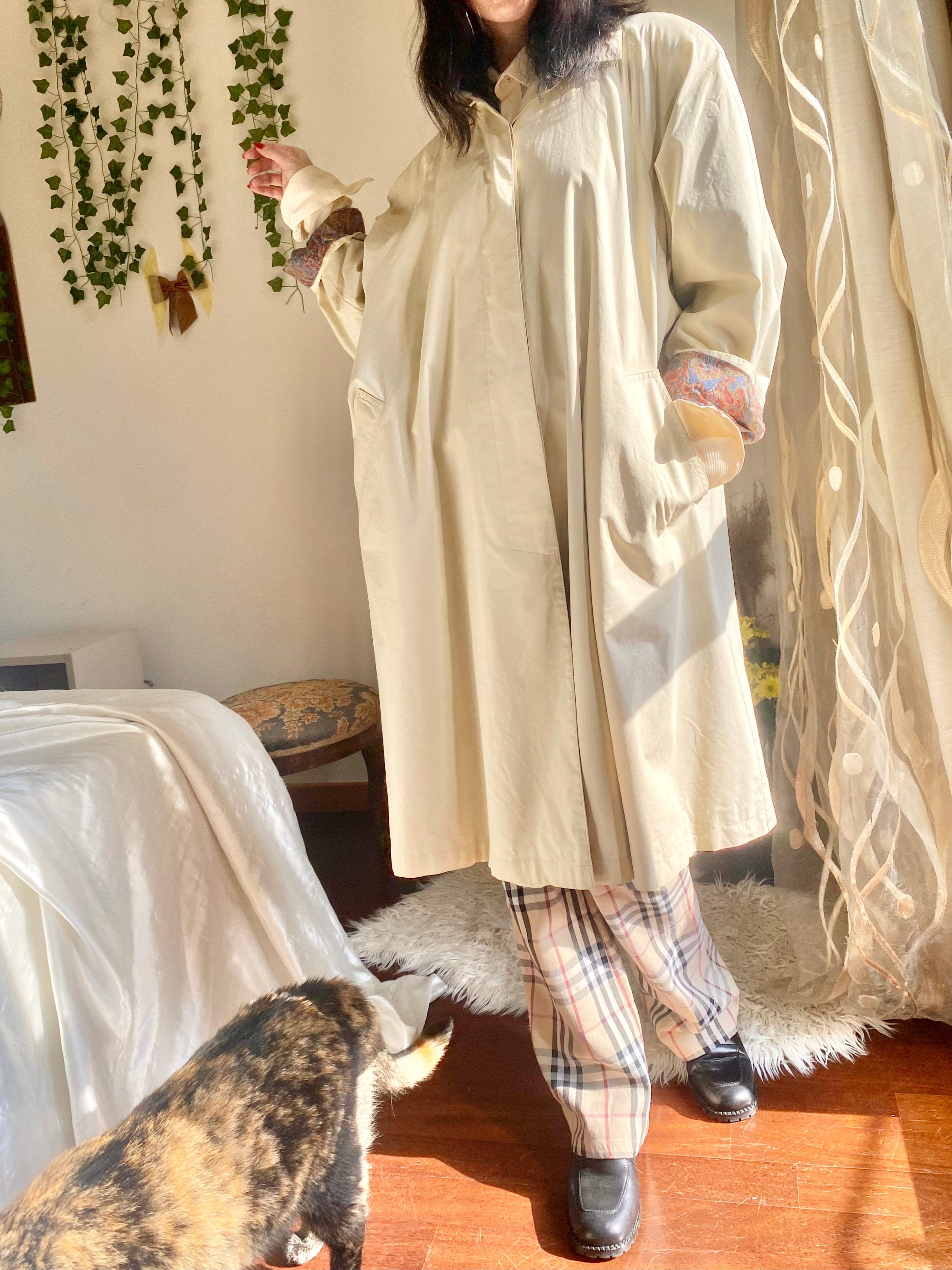 Bertol’s trench crema monopetto