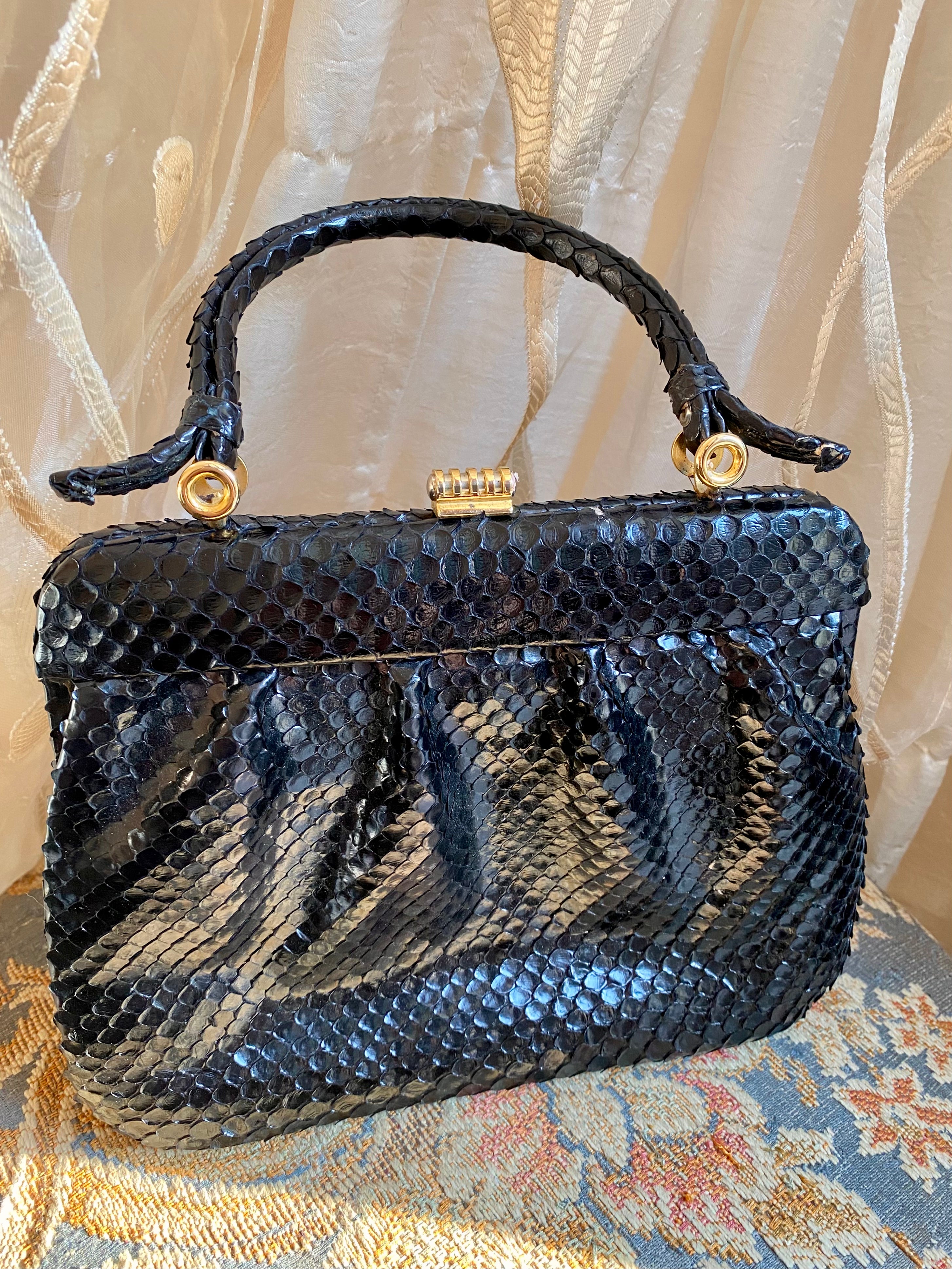 Mini borsetta a mano coccodrillo