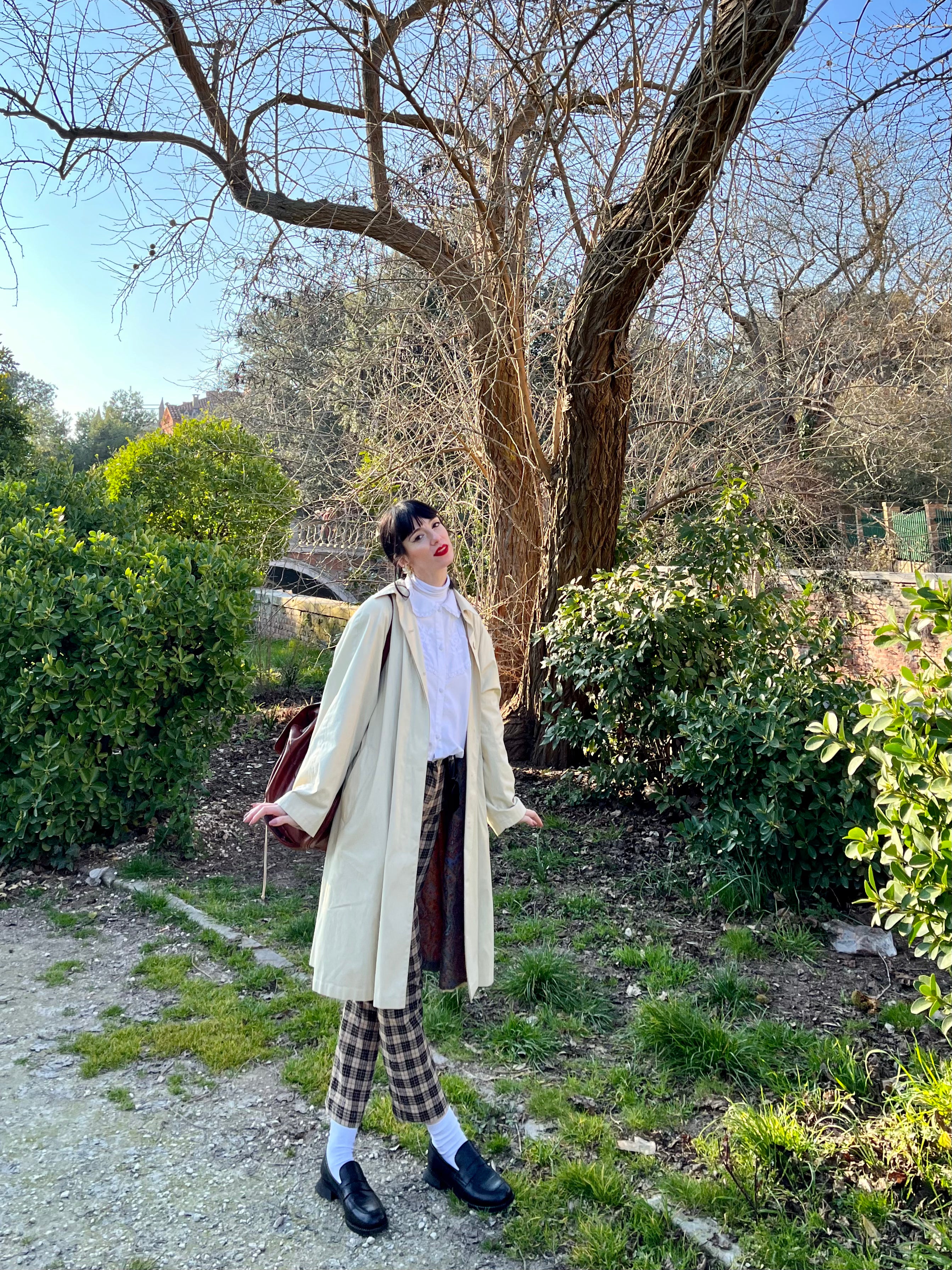 Bertol’s trench crema monopetto