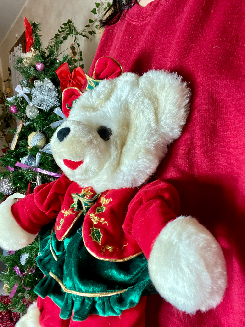 Sweat Teddy de Noël en peluche
