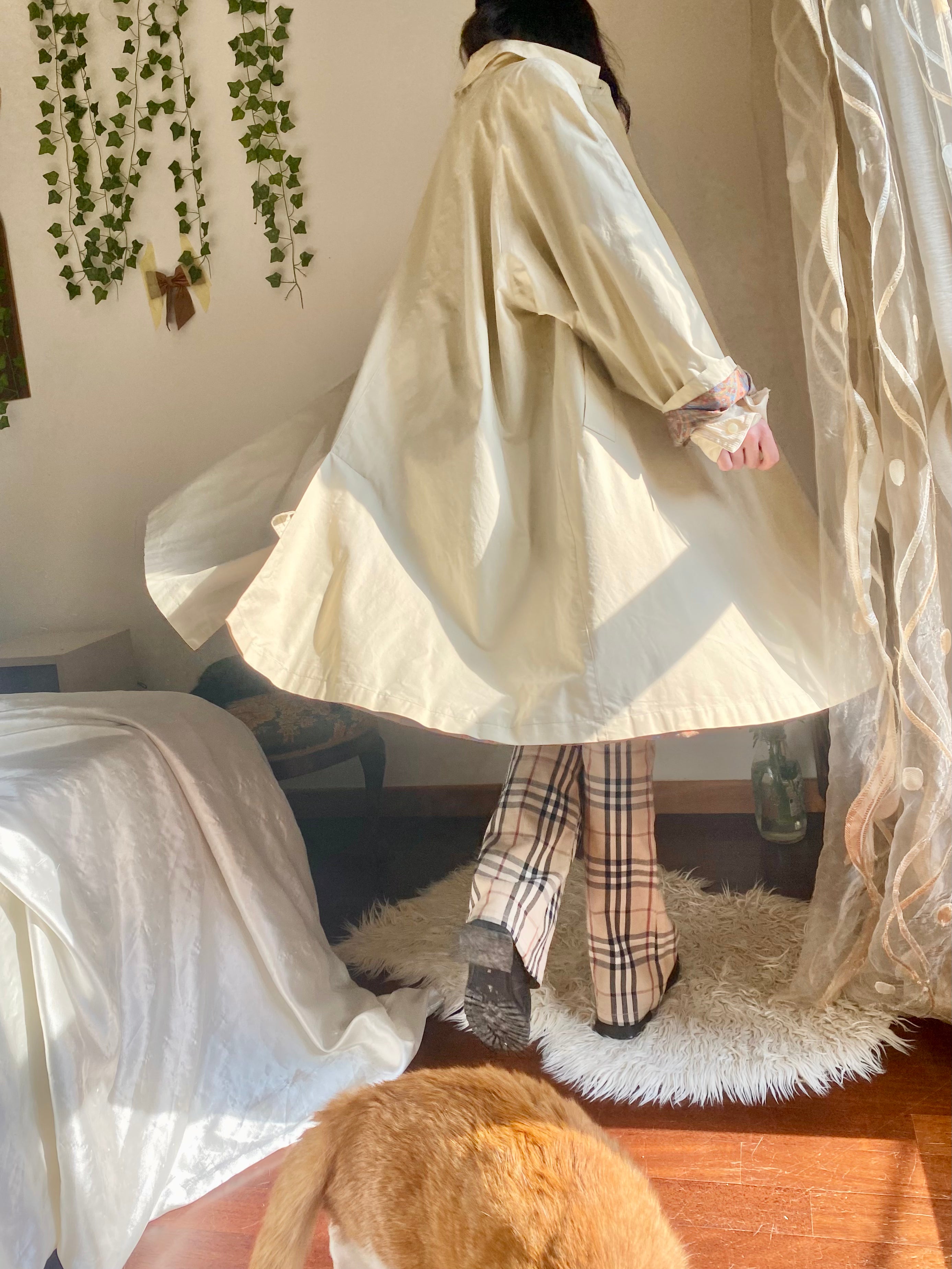 Bertol’s trench crema monopetto