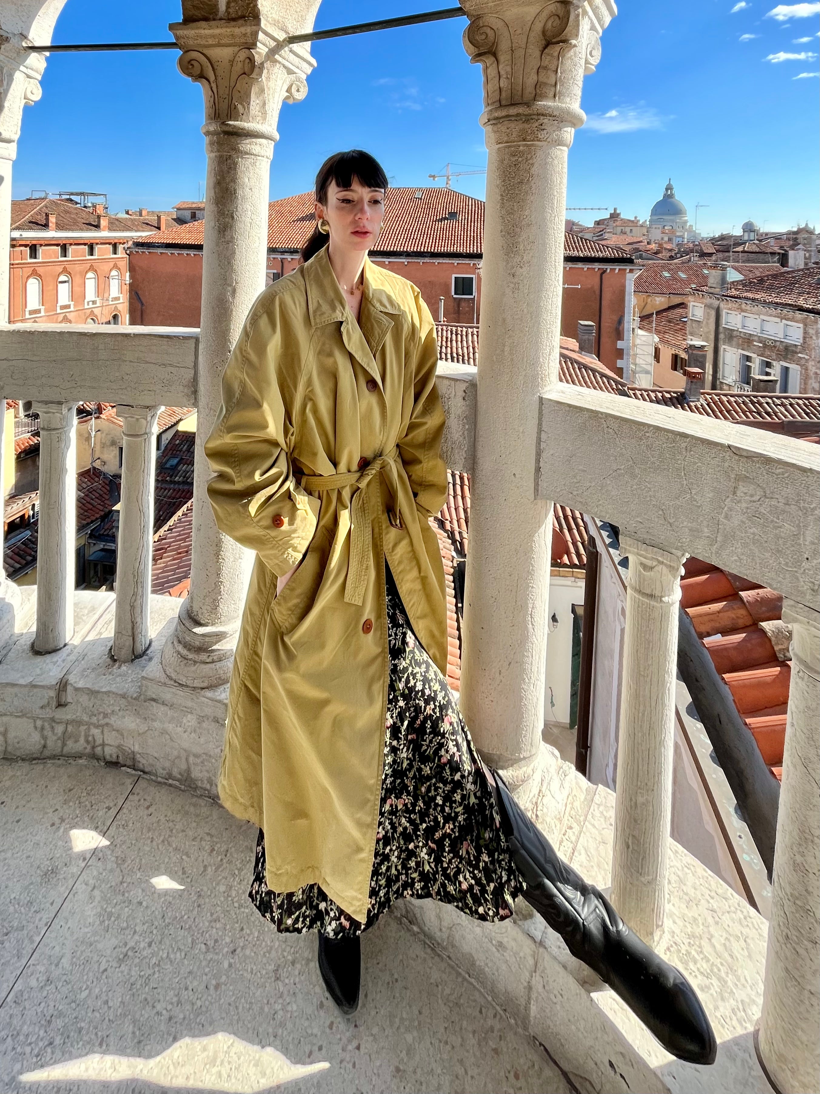 Versace sport trench monopetto oliva