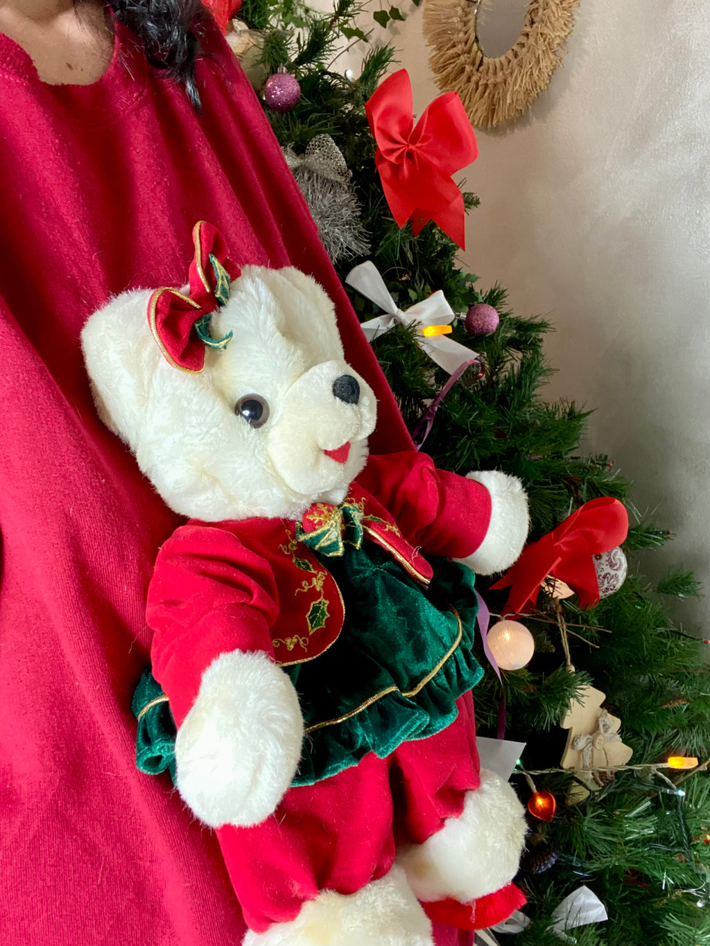 Sweat Teddy de Noël en peluche