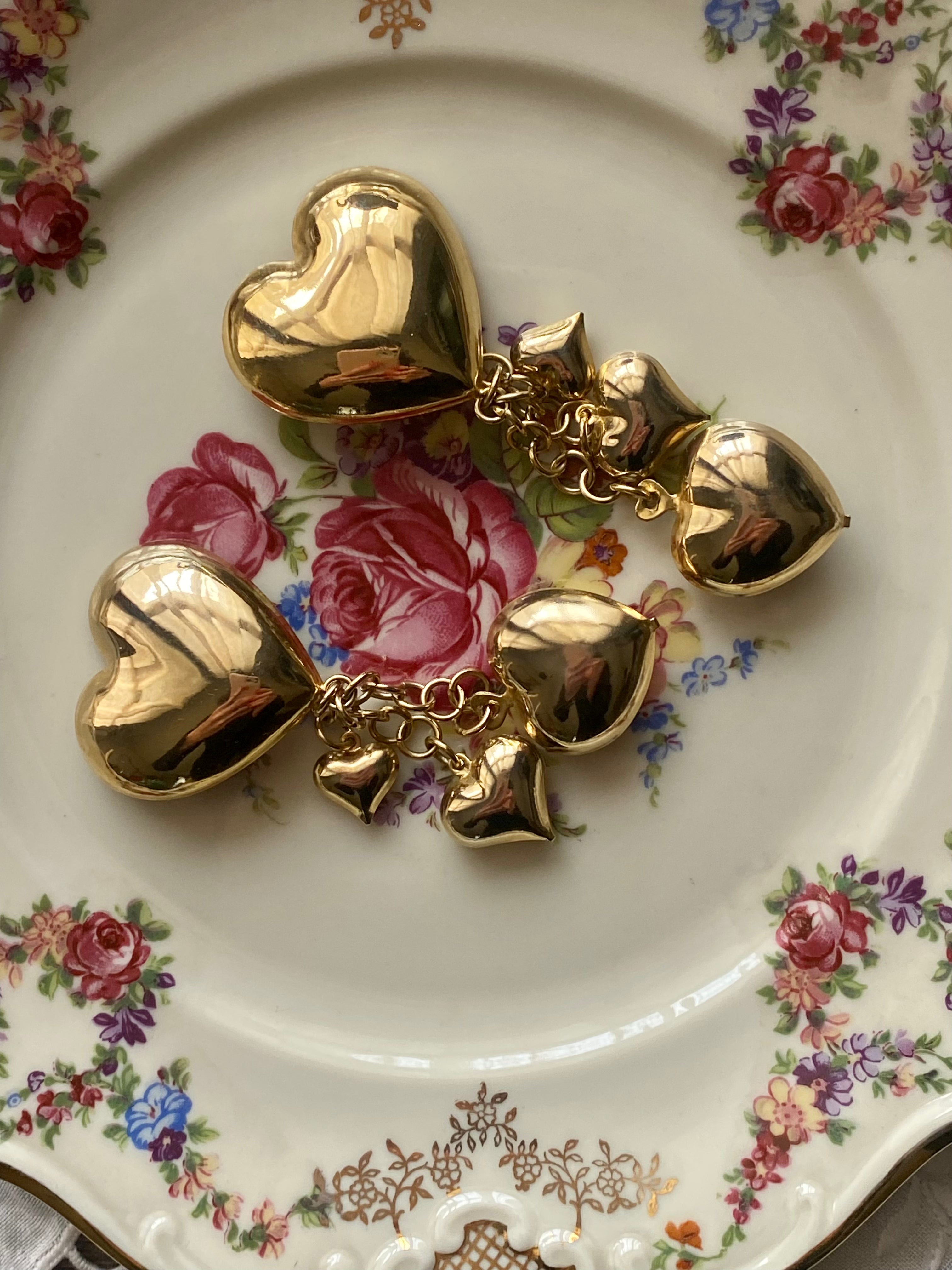 Boucles d'oreilles pendantes grand coeur