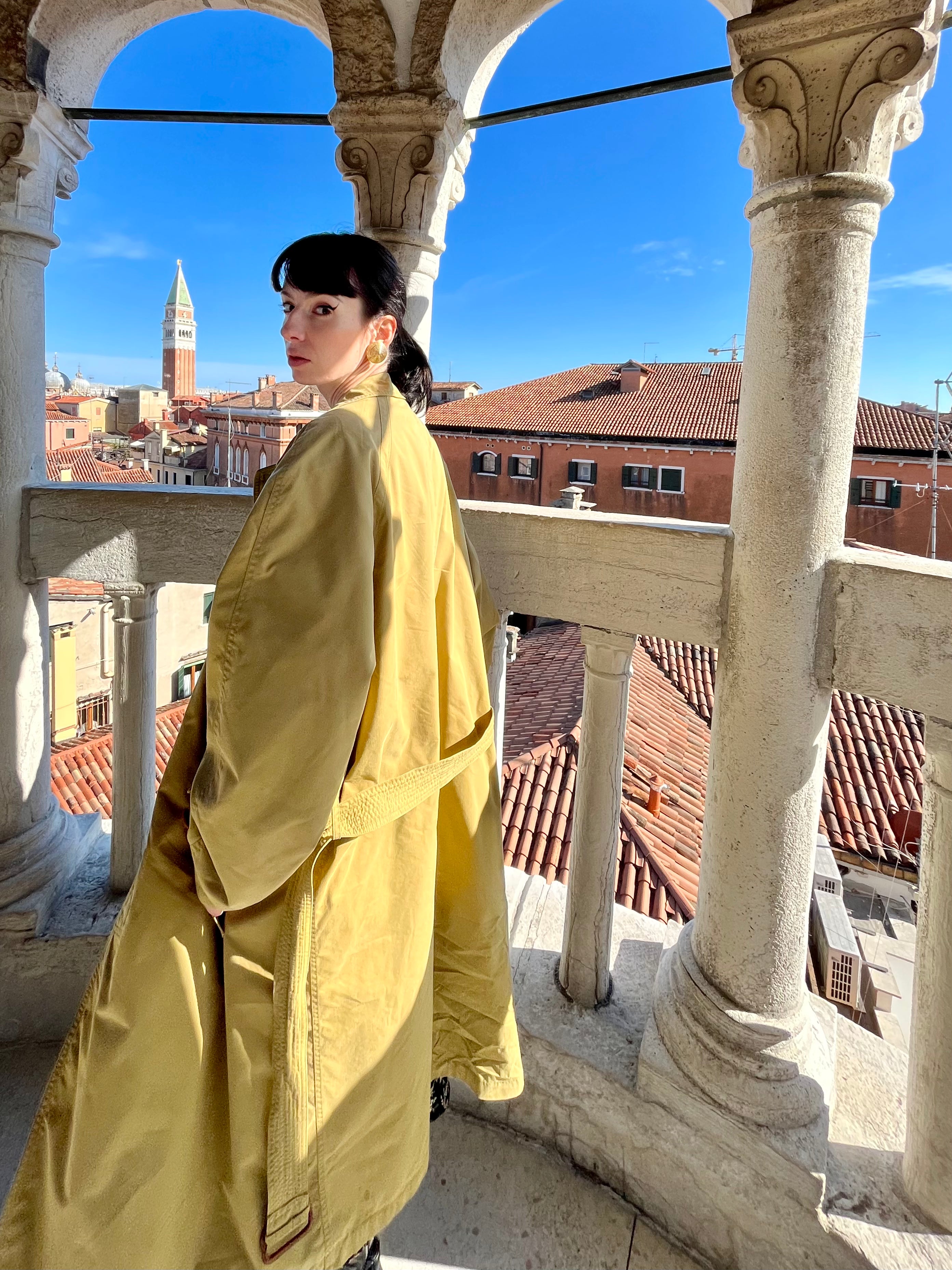 Versace sport trench monopetto oliva