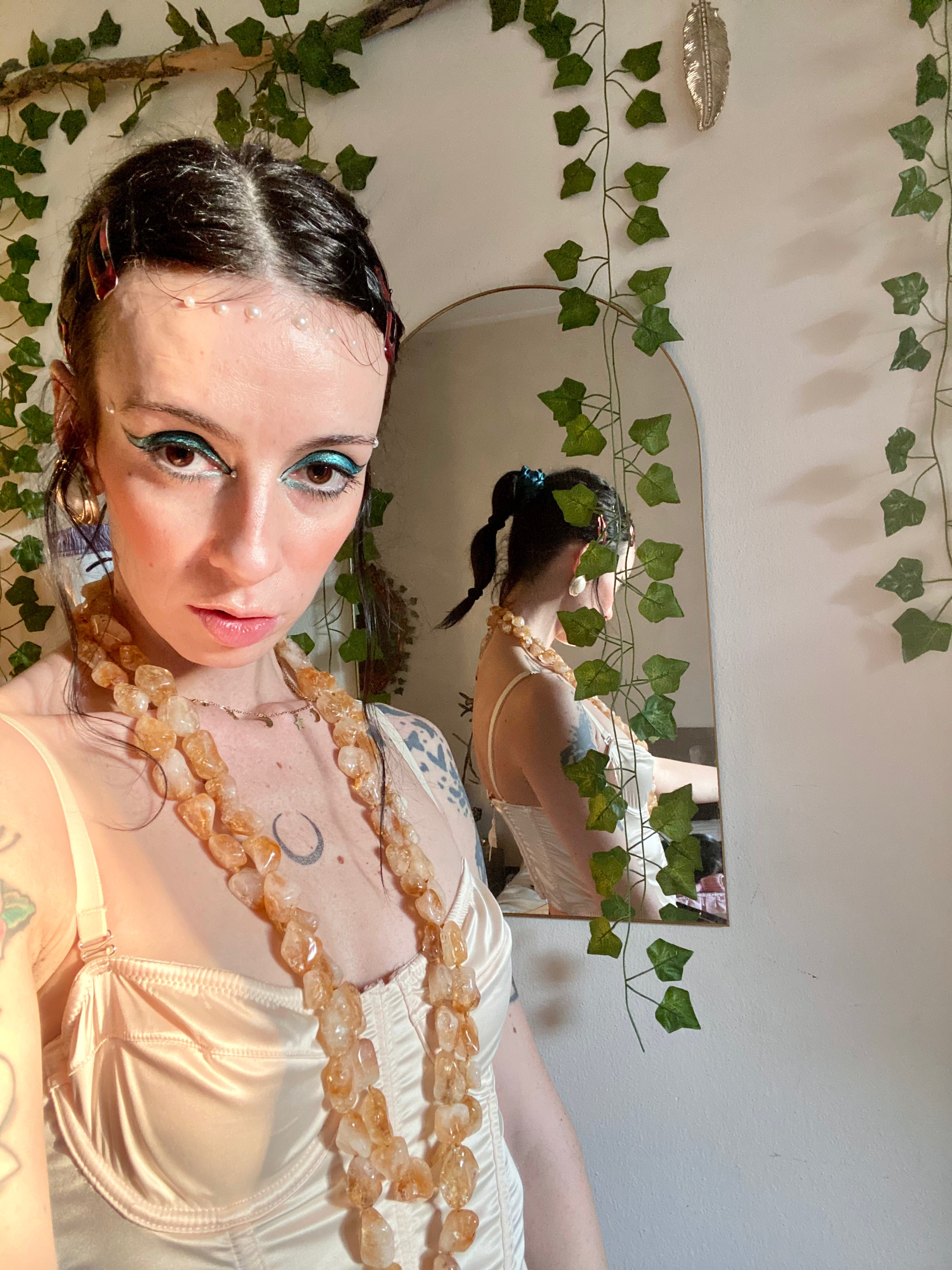 Collana in quarzo citrino