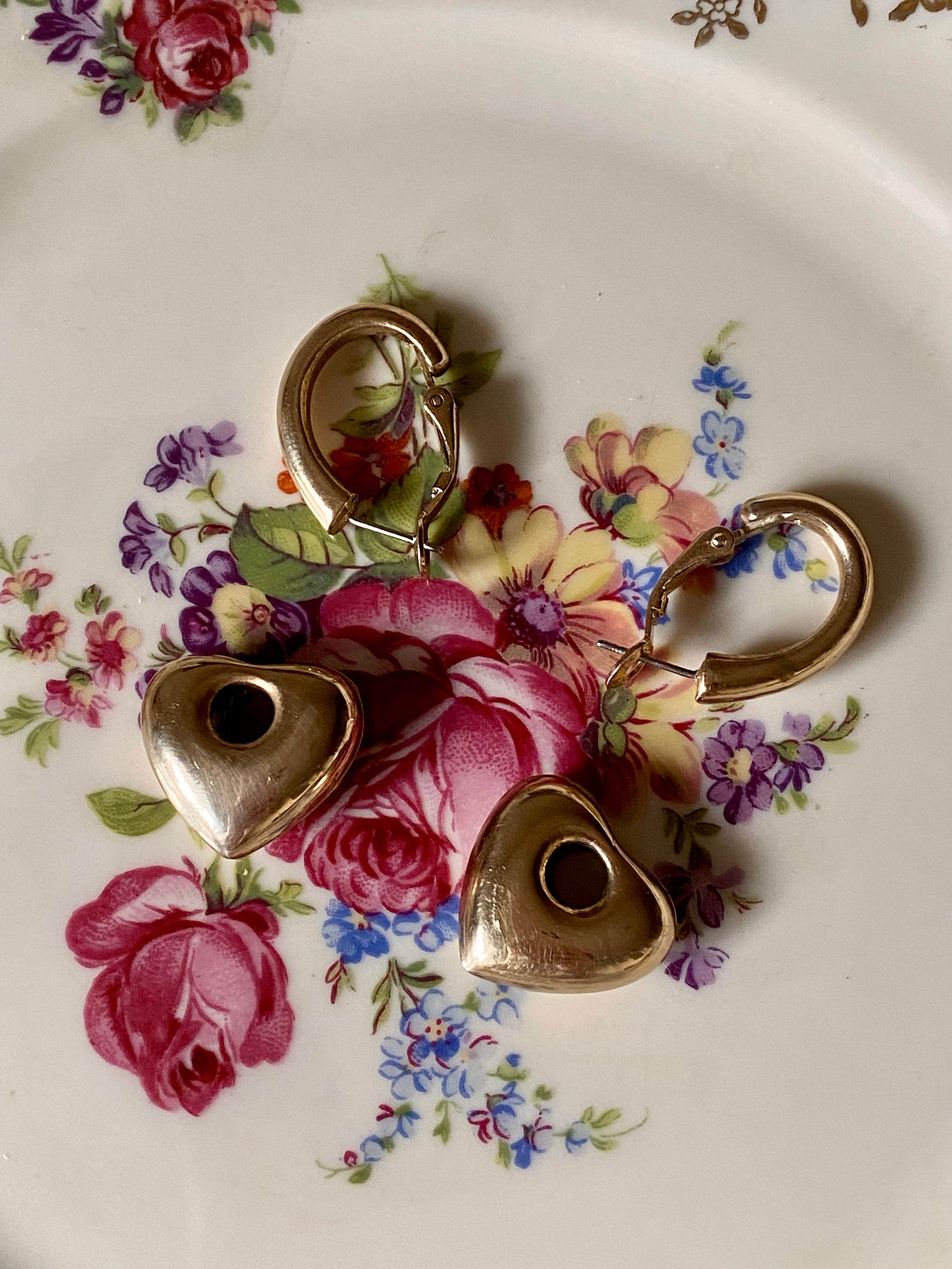 Boucles d'oreilles à assembler et à démonter en forme de cœur