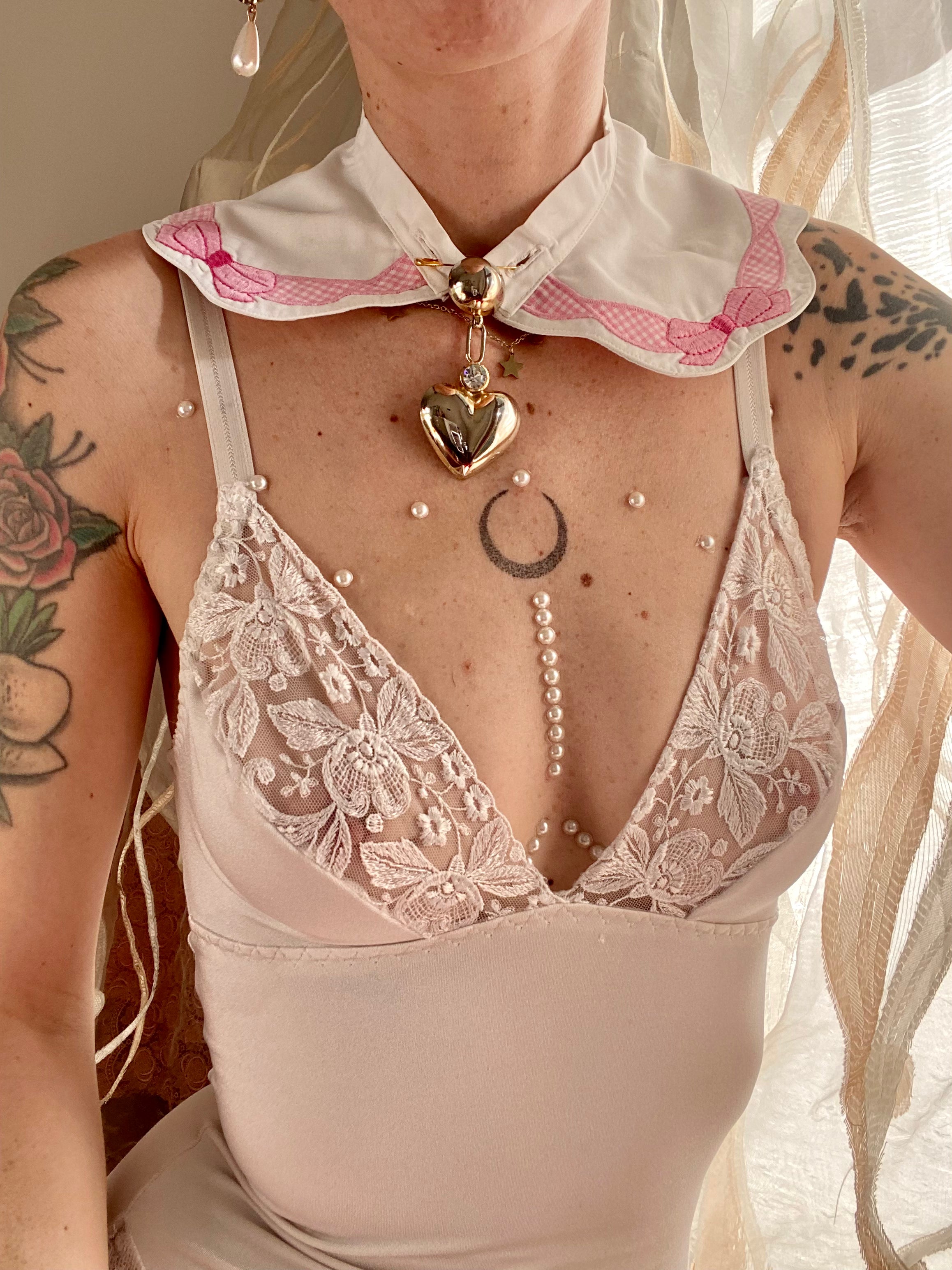 Colletto Peter Pan monta e smonta in cotone