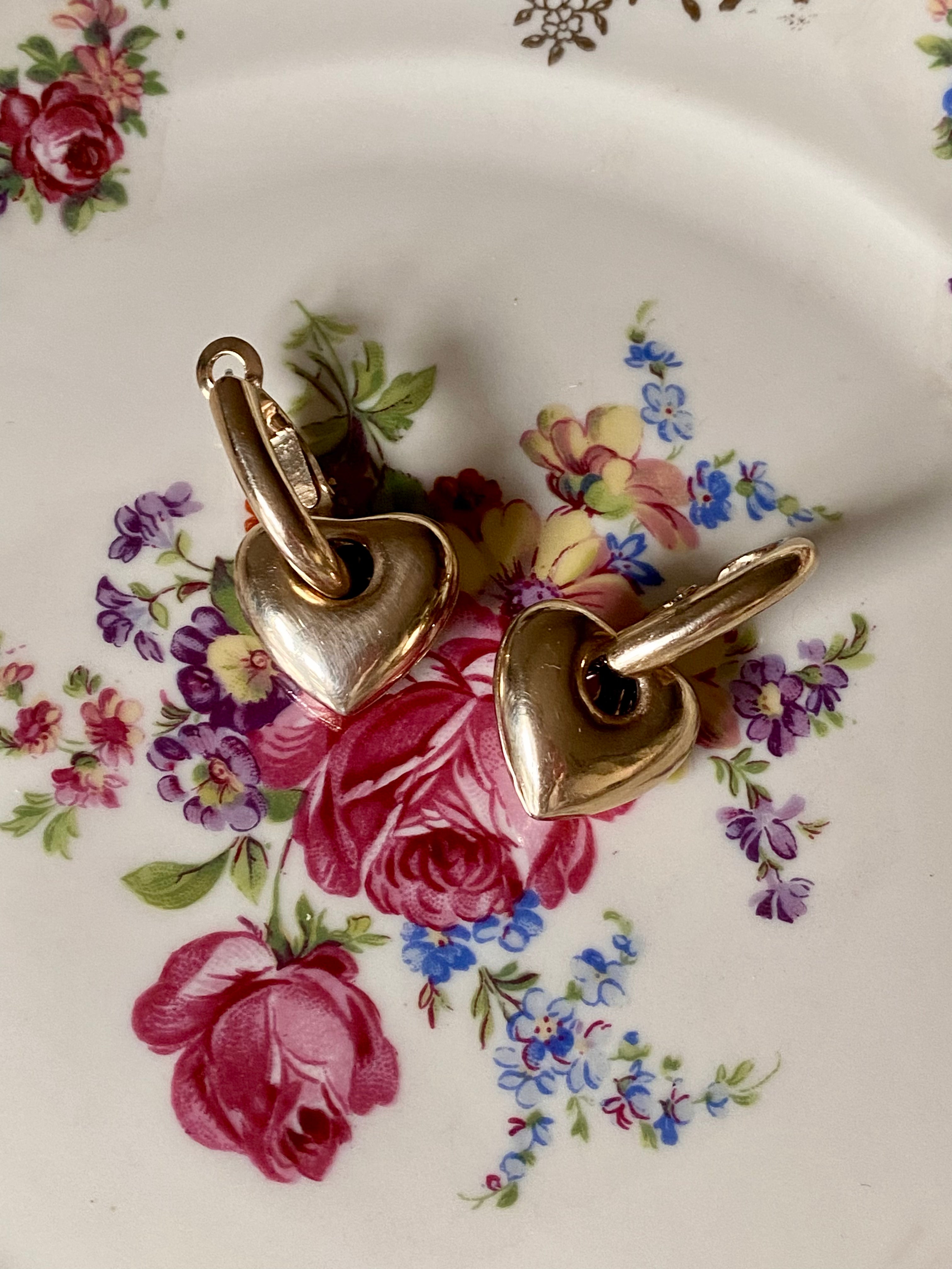 Boucles d'oreilles à assembler et à démonter en forme de cœur