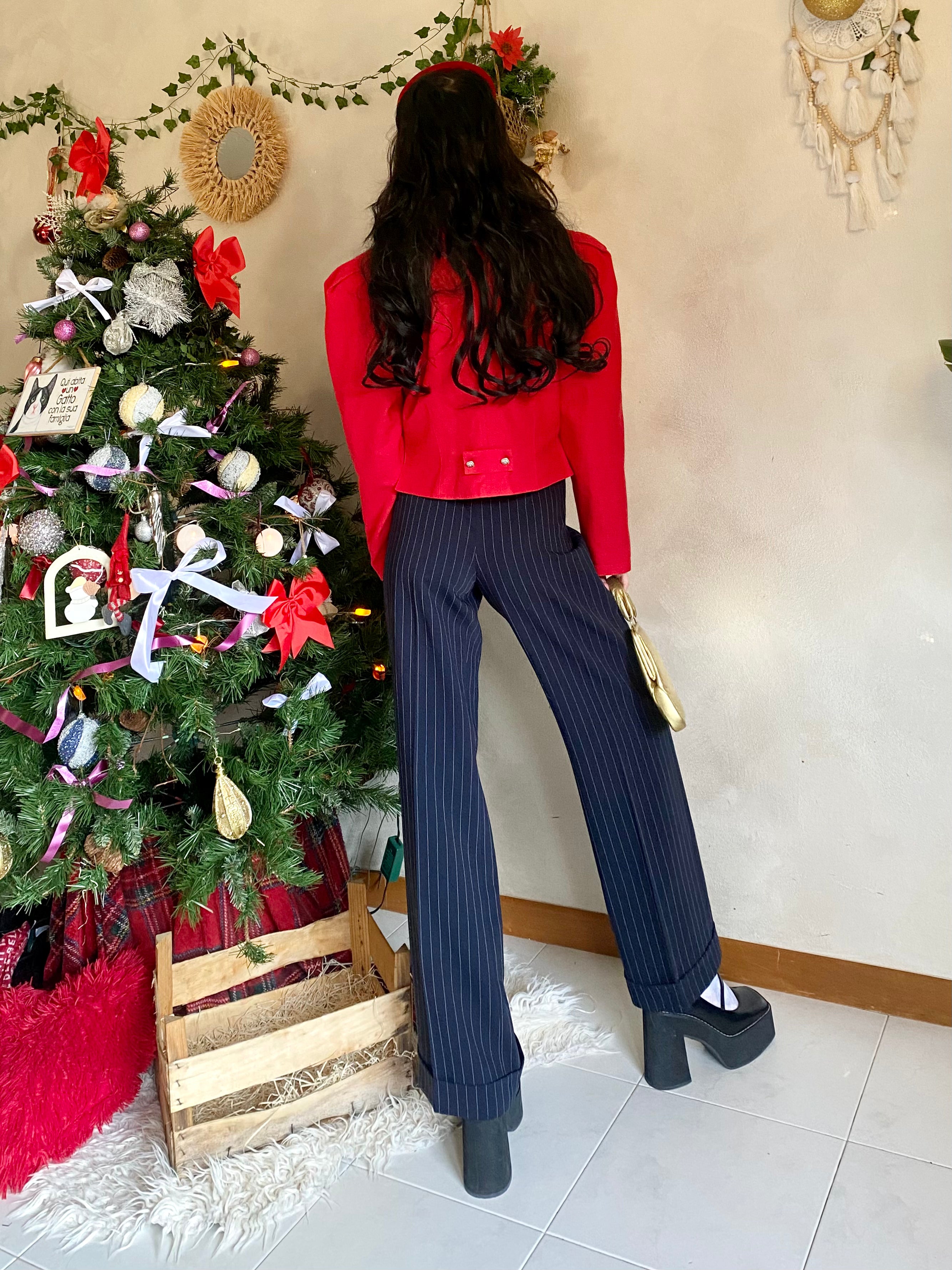 Pantaloni Classy wide leg gessati