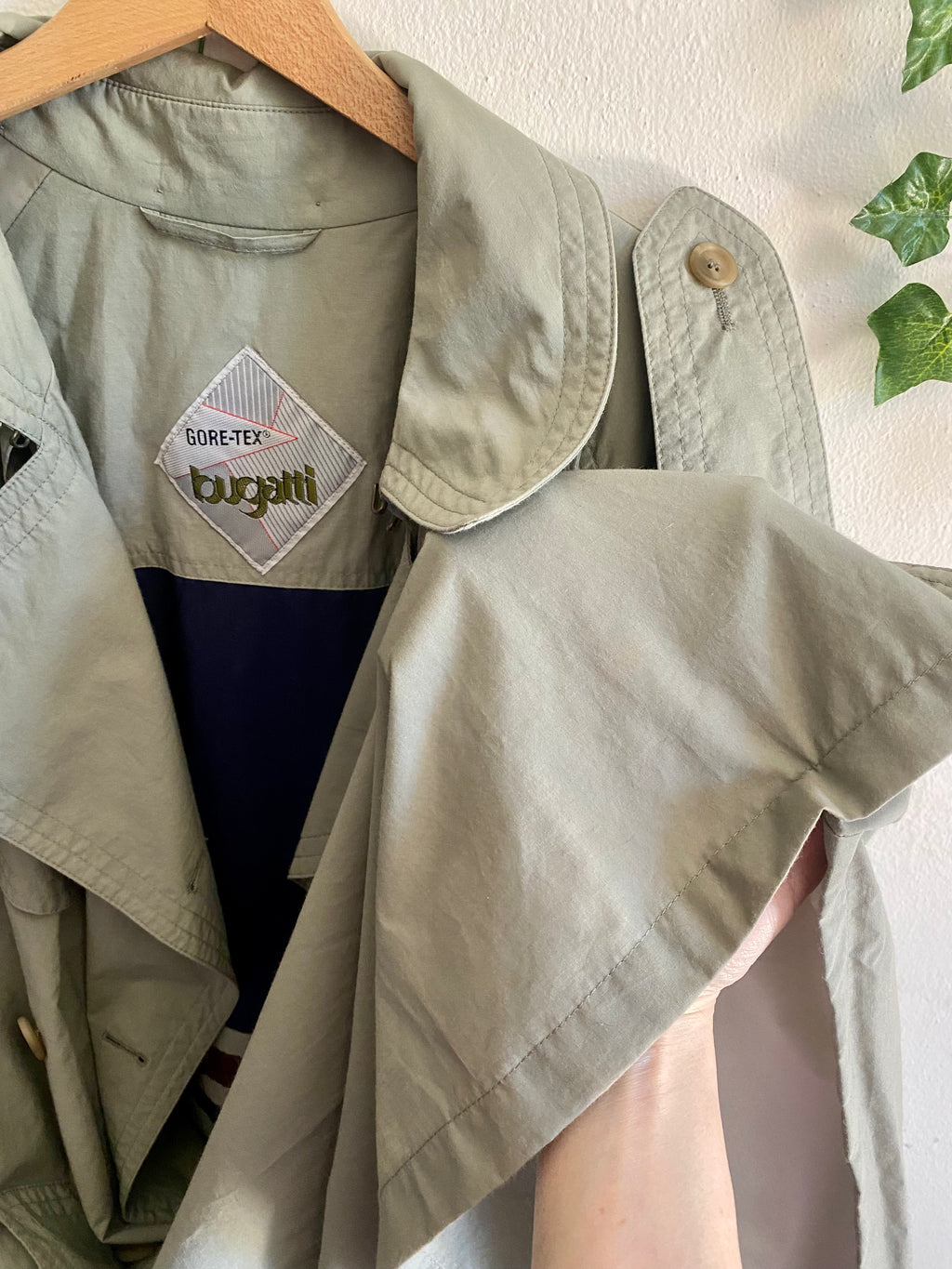 Trench-coat olive à double boutonnage