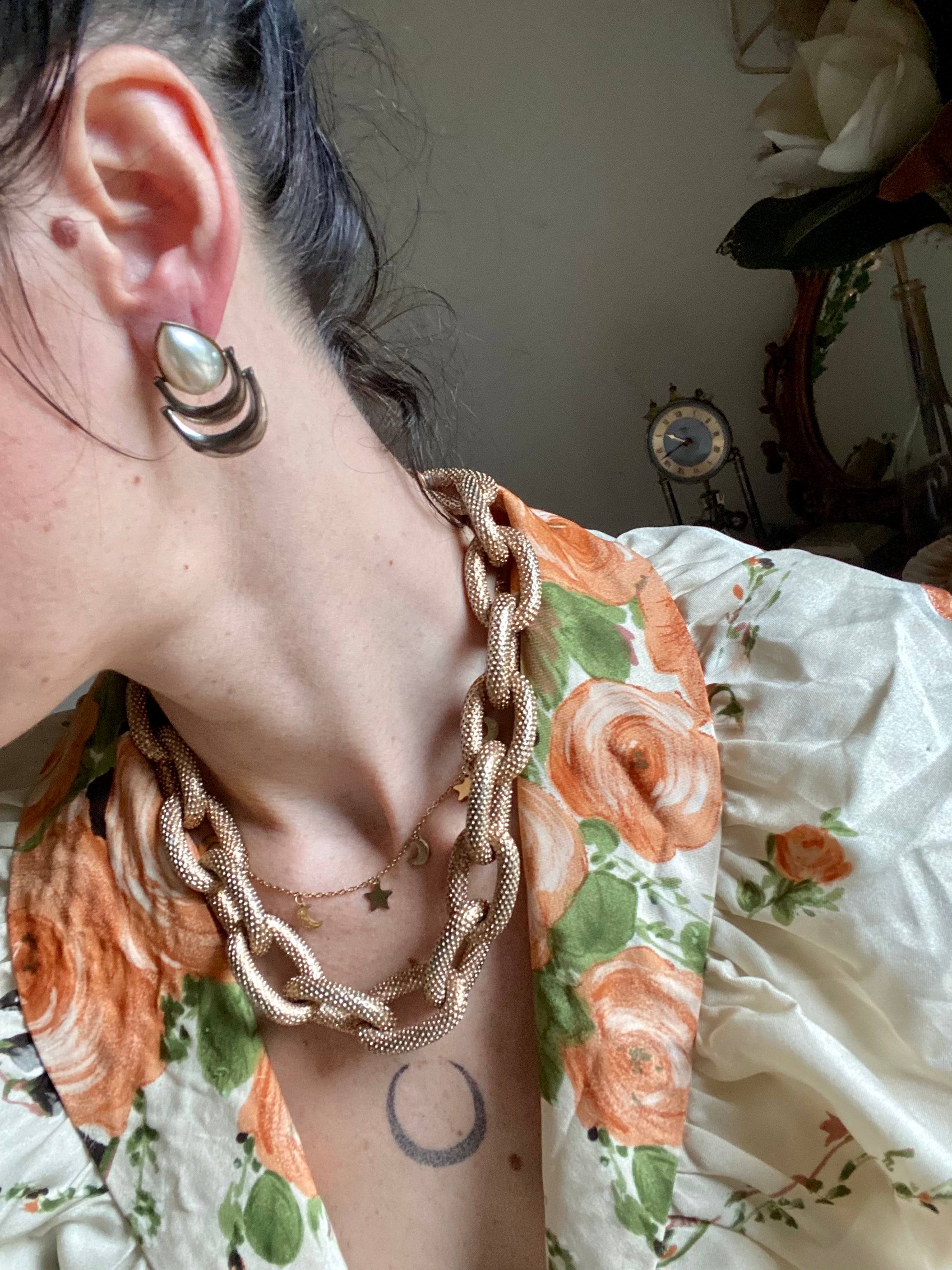 Boucles d'oreilles en argent avec perle