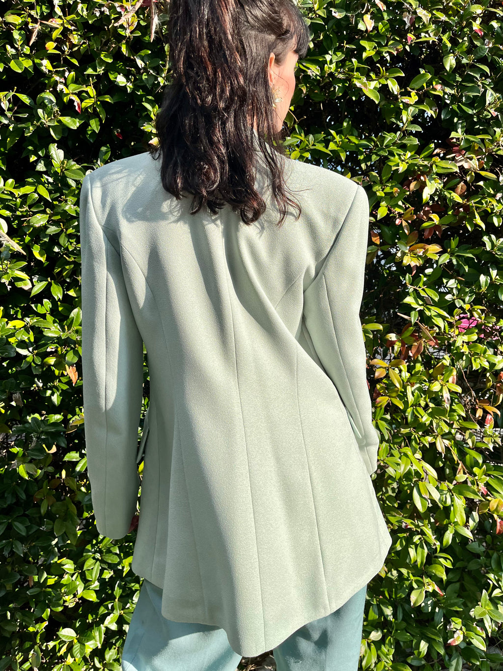 Blazer pastello con bottoni estetici