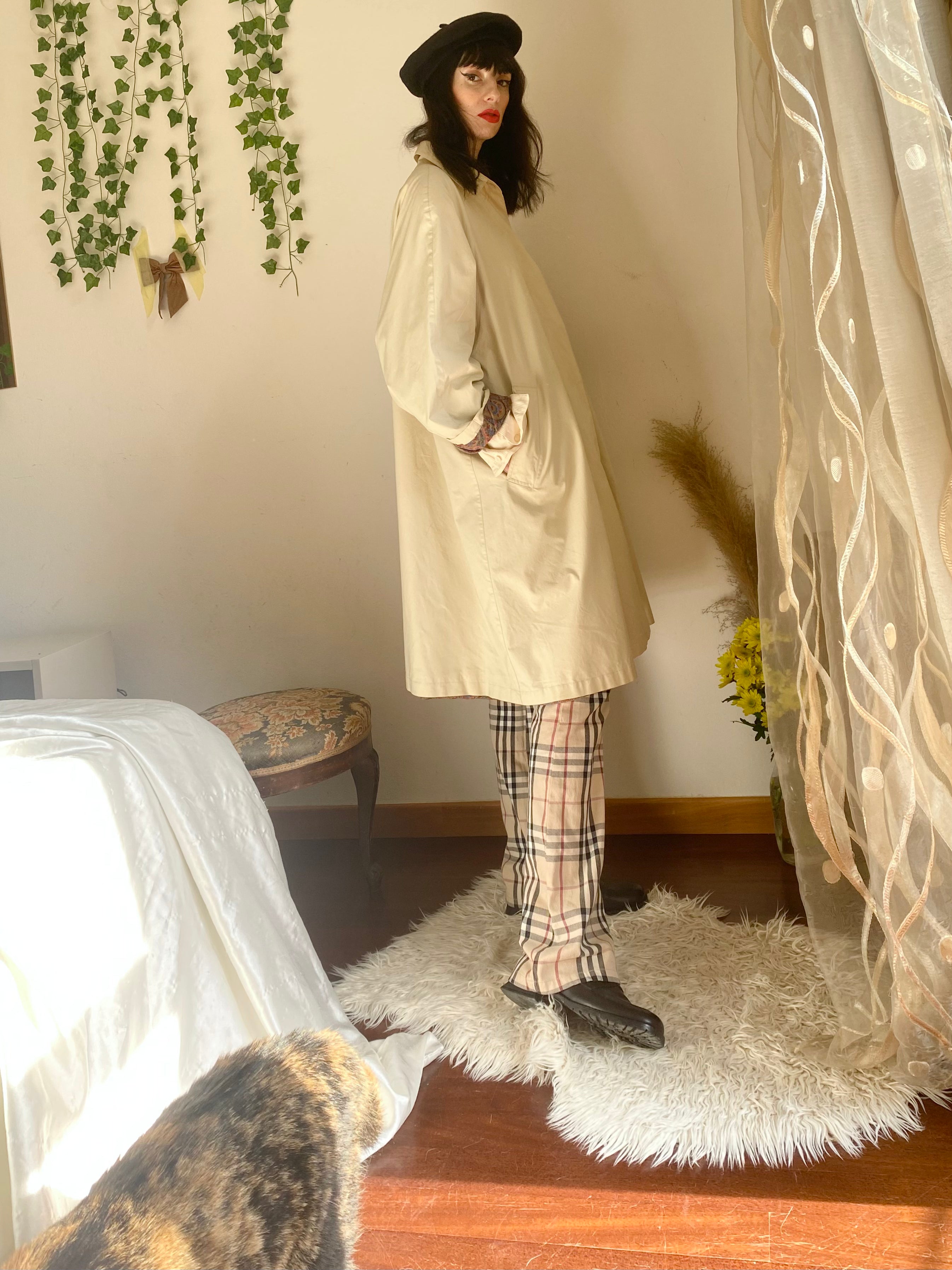 Bertol’s trench crema monopetto