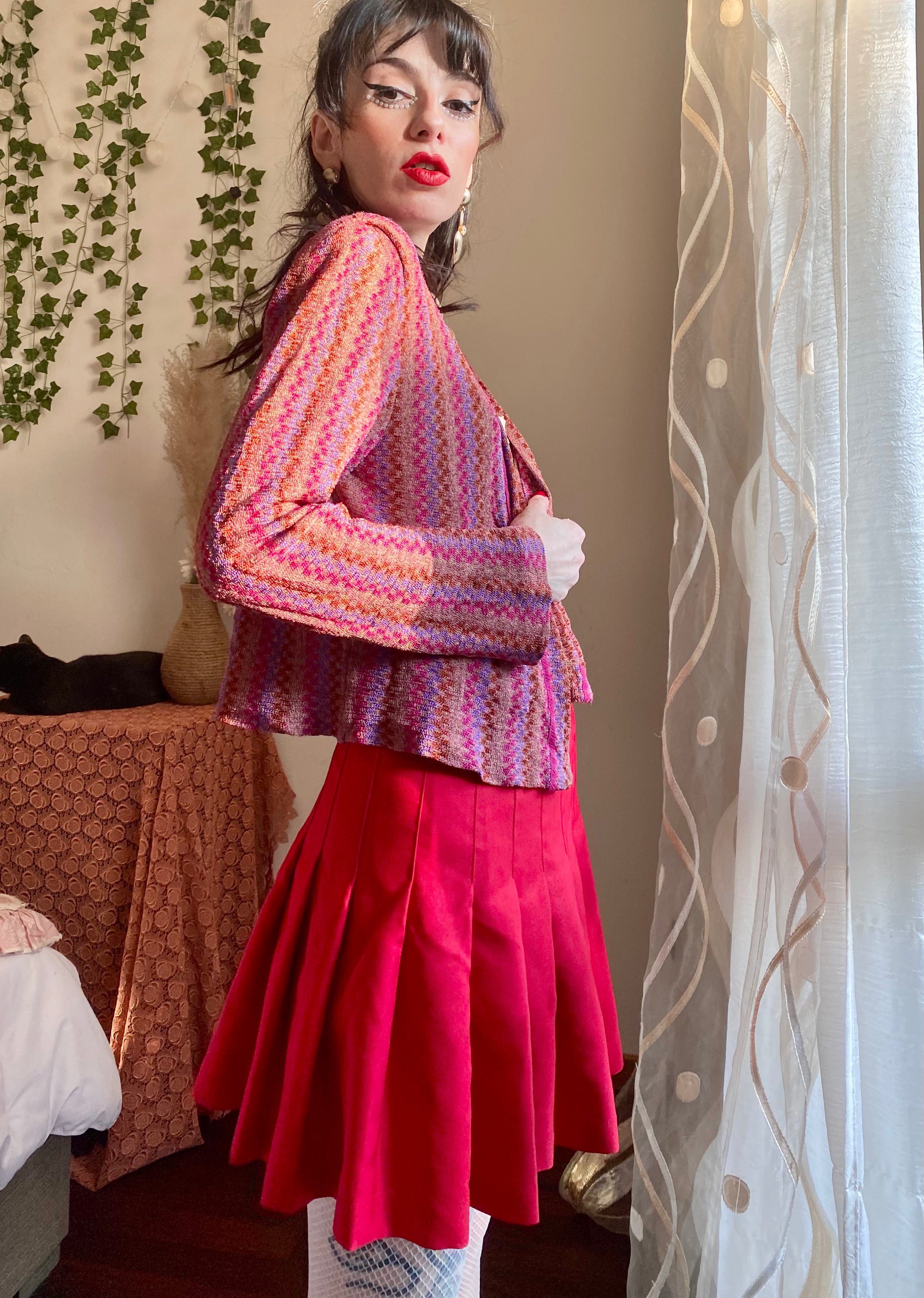 Cardigan a quadretti pastello Gianni Baldini