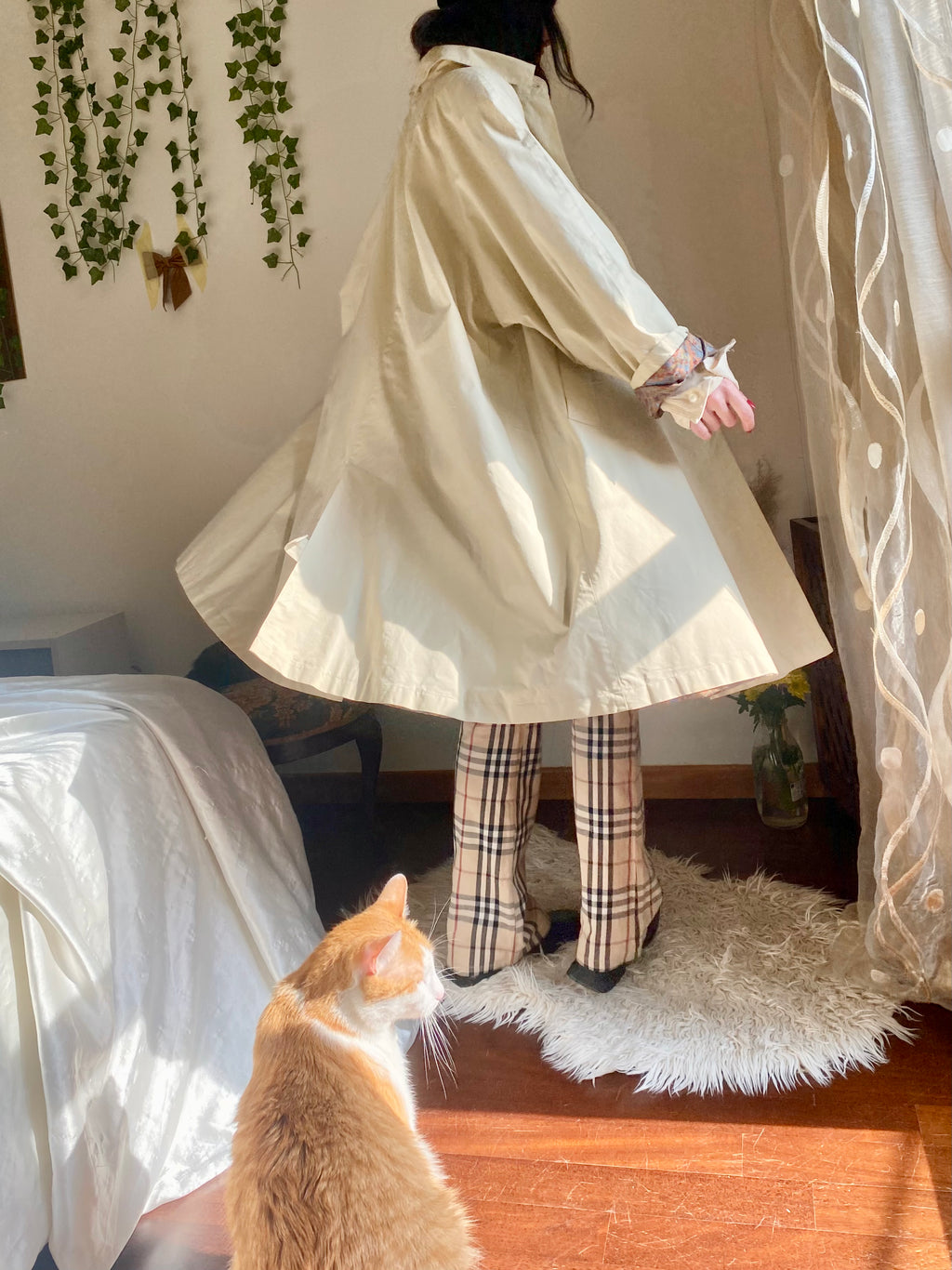 Bertol’s trench crema monopetto