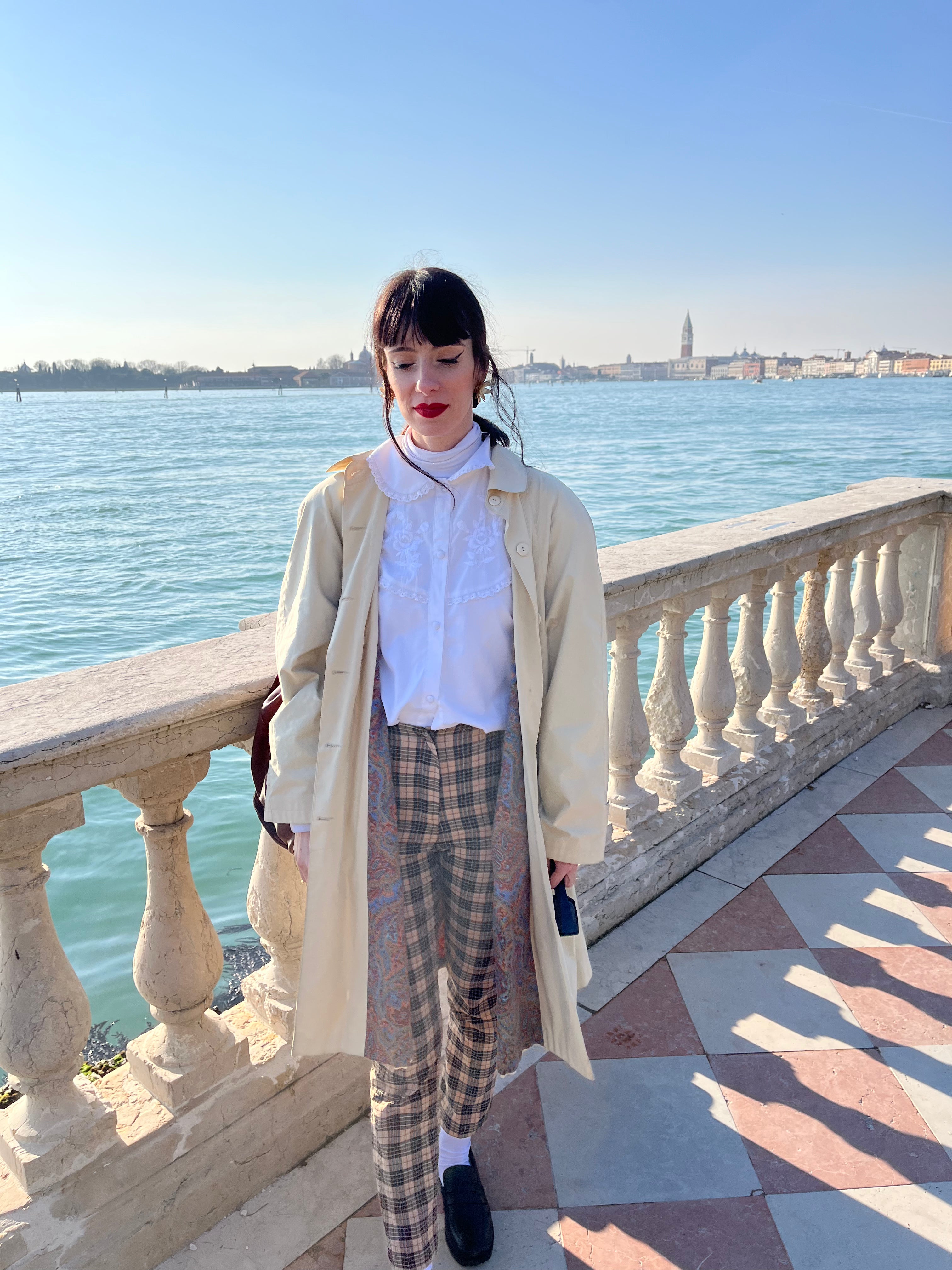 Bertol’s trench crema monopetto