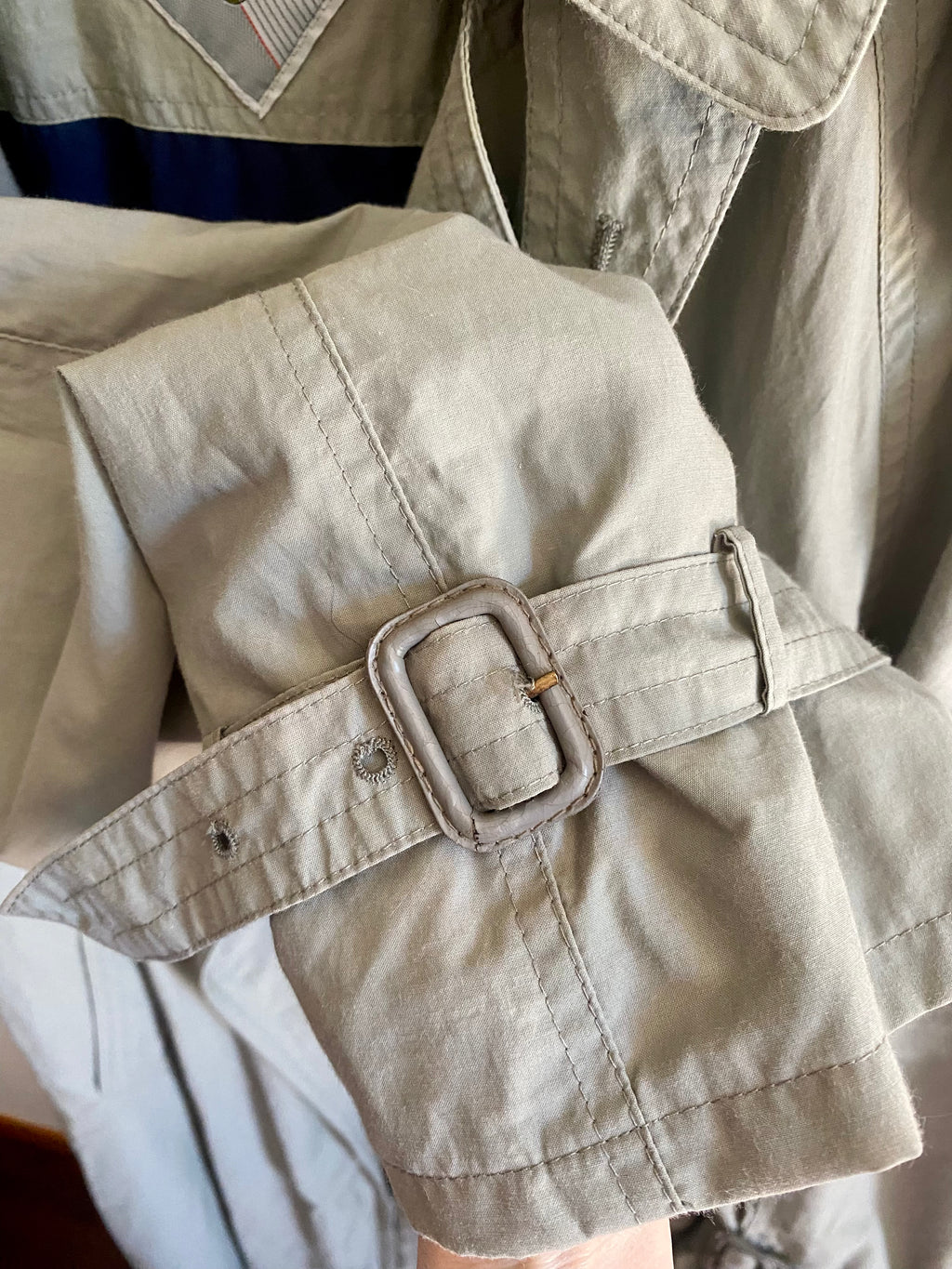 Trench-coat olive à double boutonnage