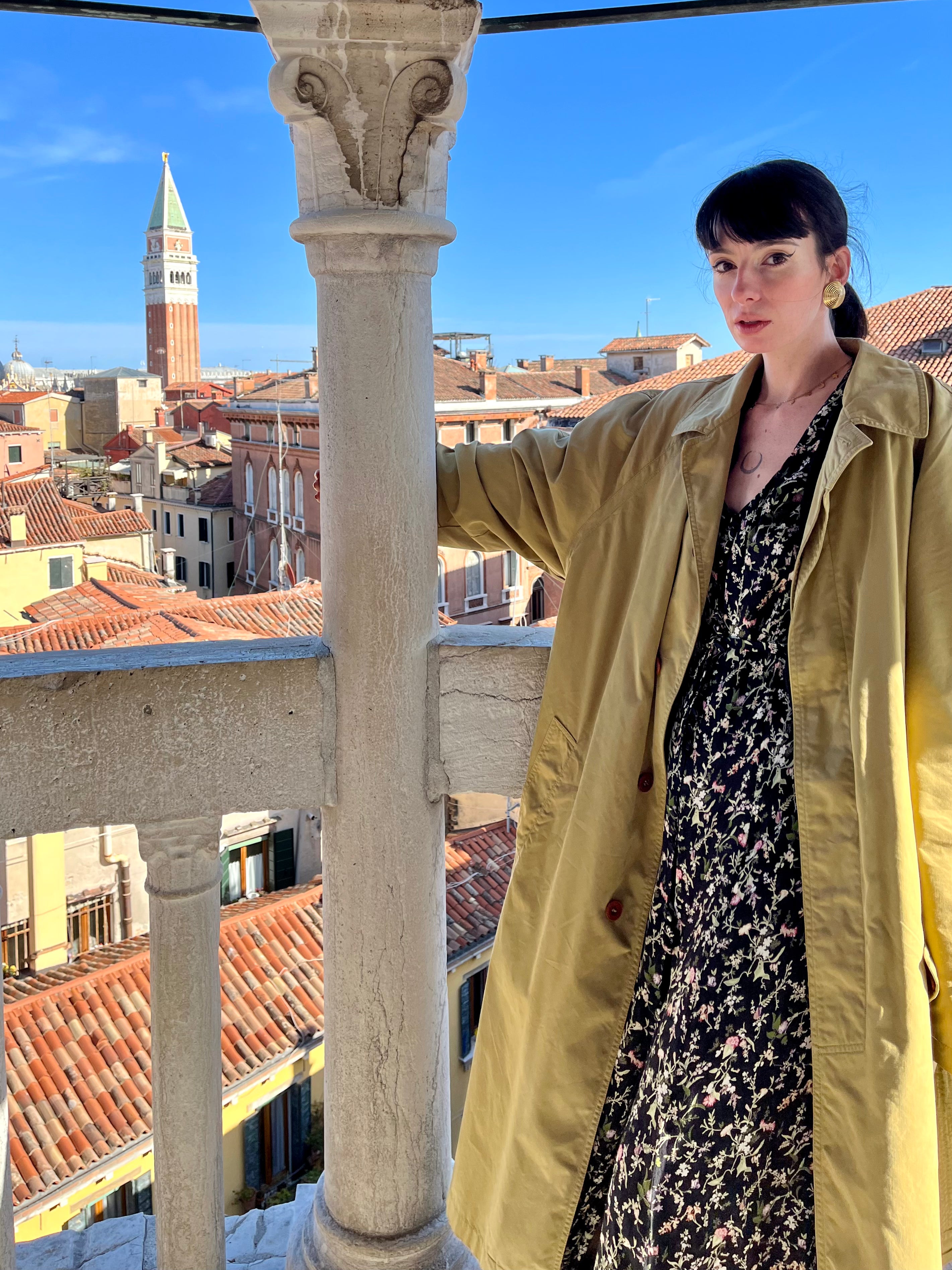 Versace sport trench monopetto oliva