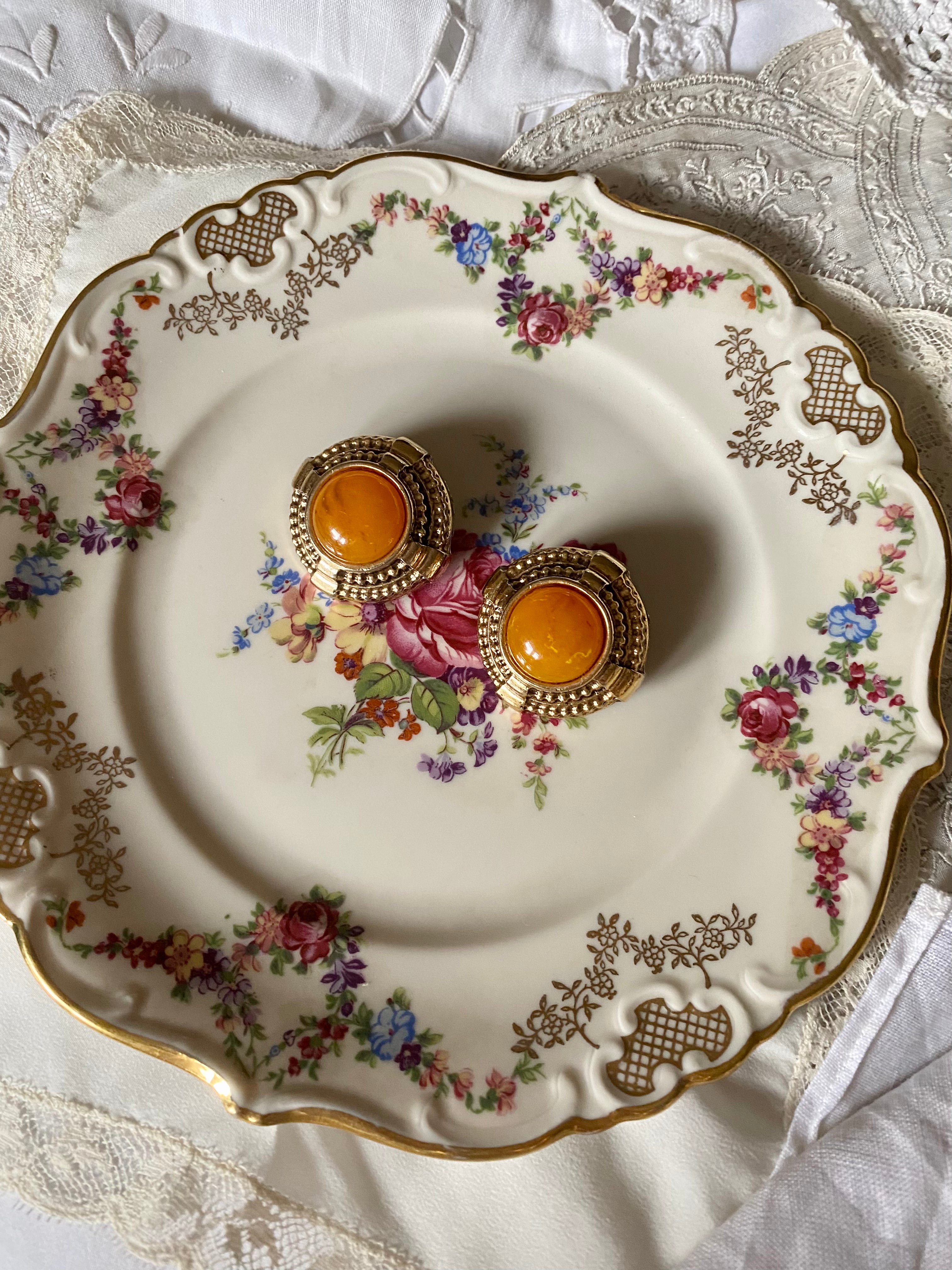 Orecchini a bottone in plastichina ‘60s