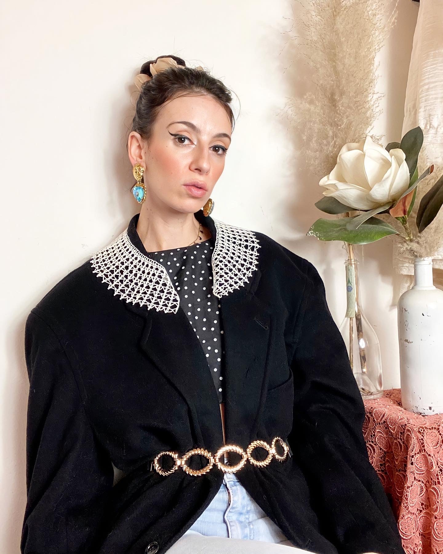 Colletto Chiacchierino in pizzo Macramè